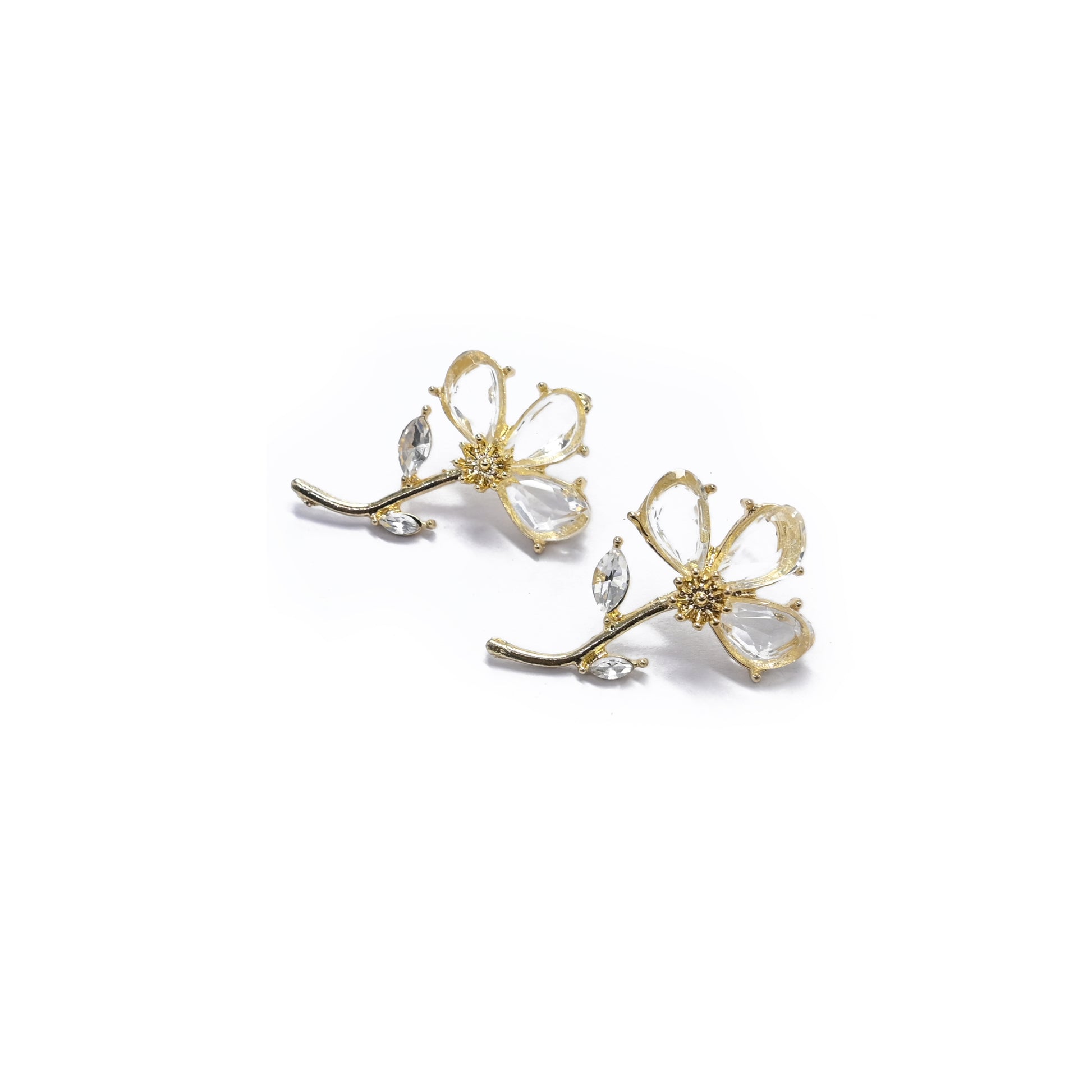 Transparent Florette Stud Earrings