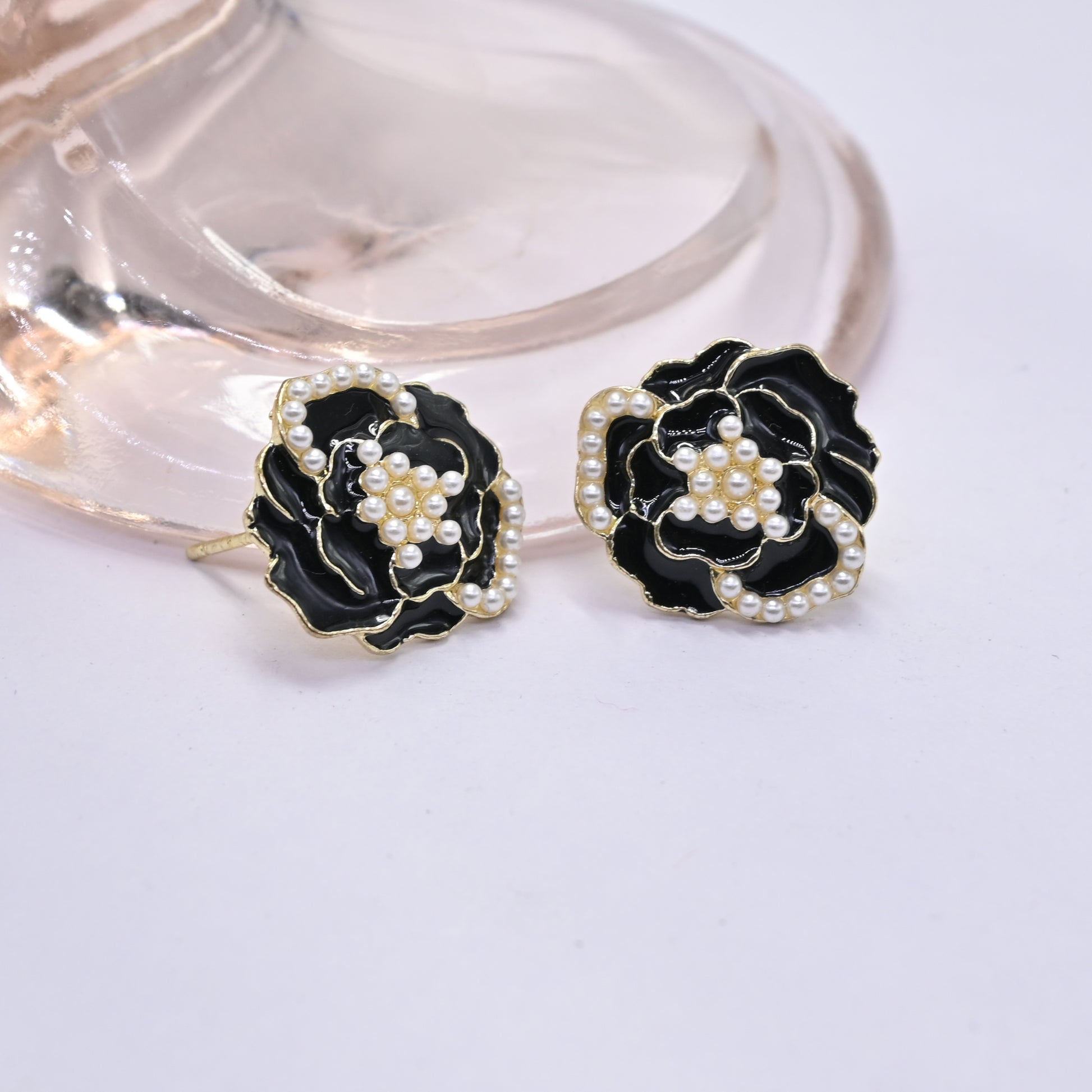Midnight Bloom Stud Earrings