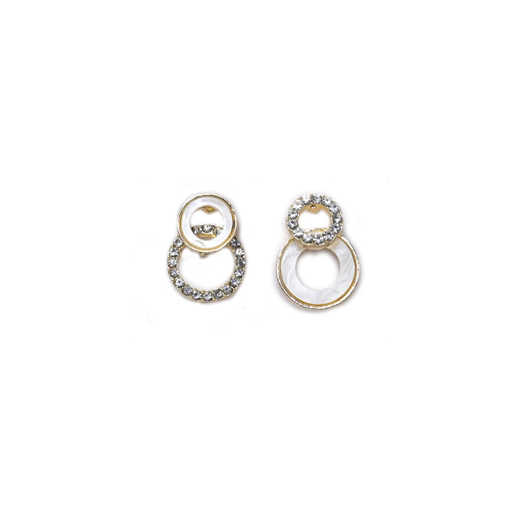 Circle of Shine Stud Earrings