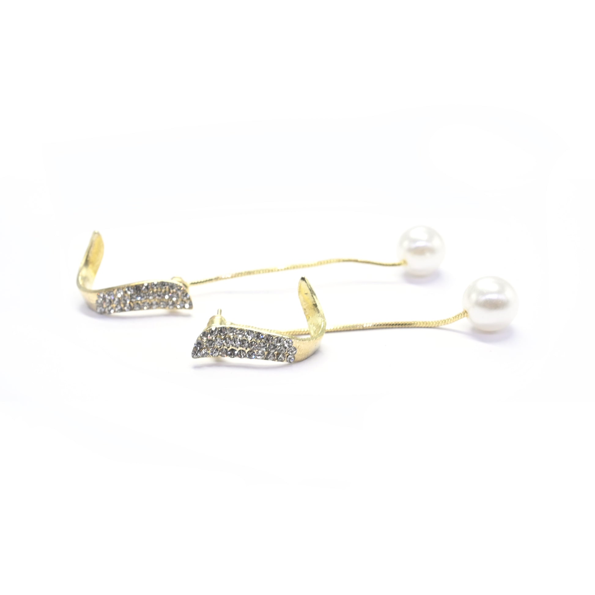 Hanging Pearl Stud Earrings