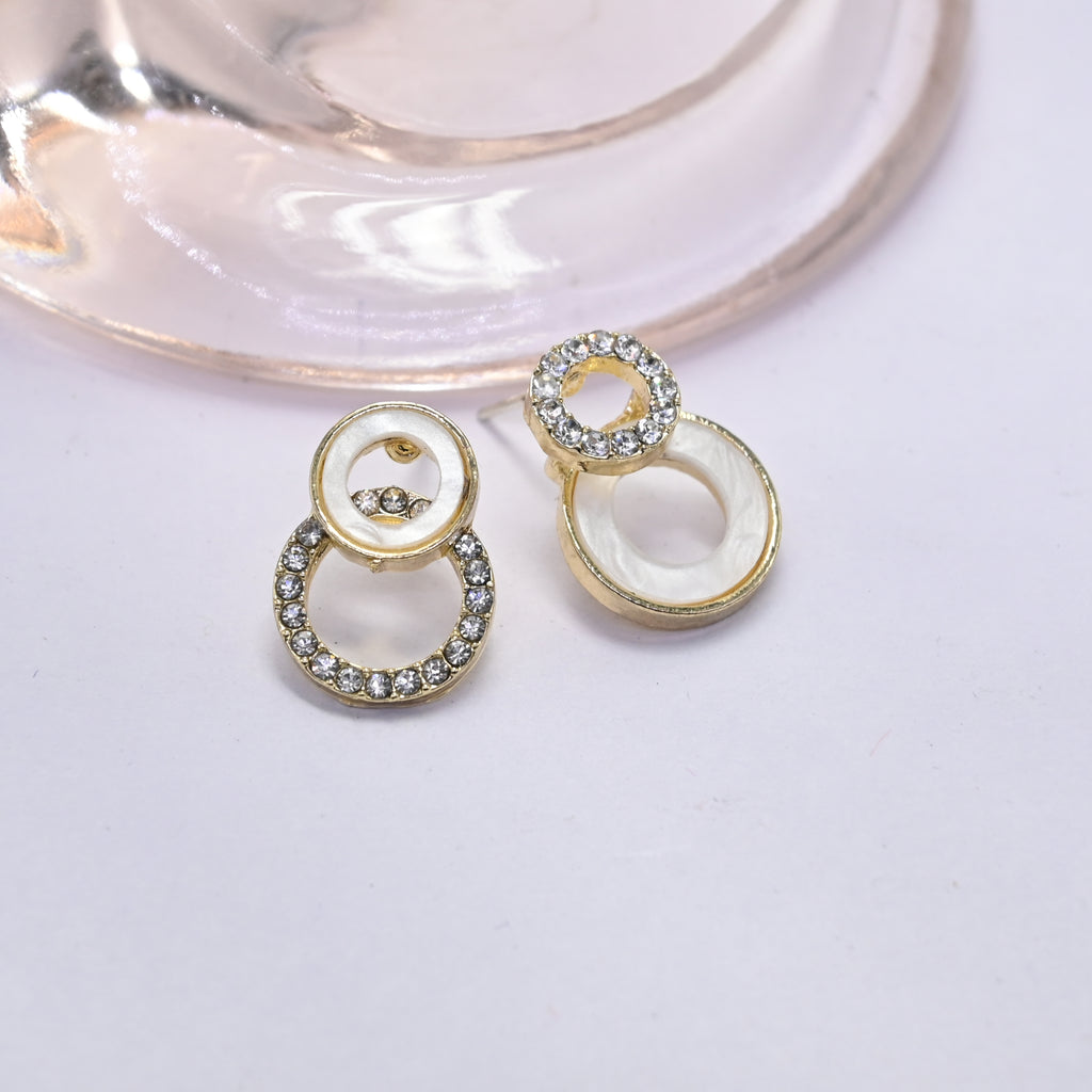 Circle of Shine Stud Earrings