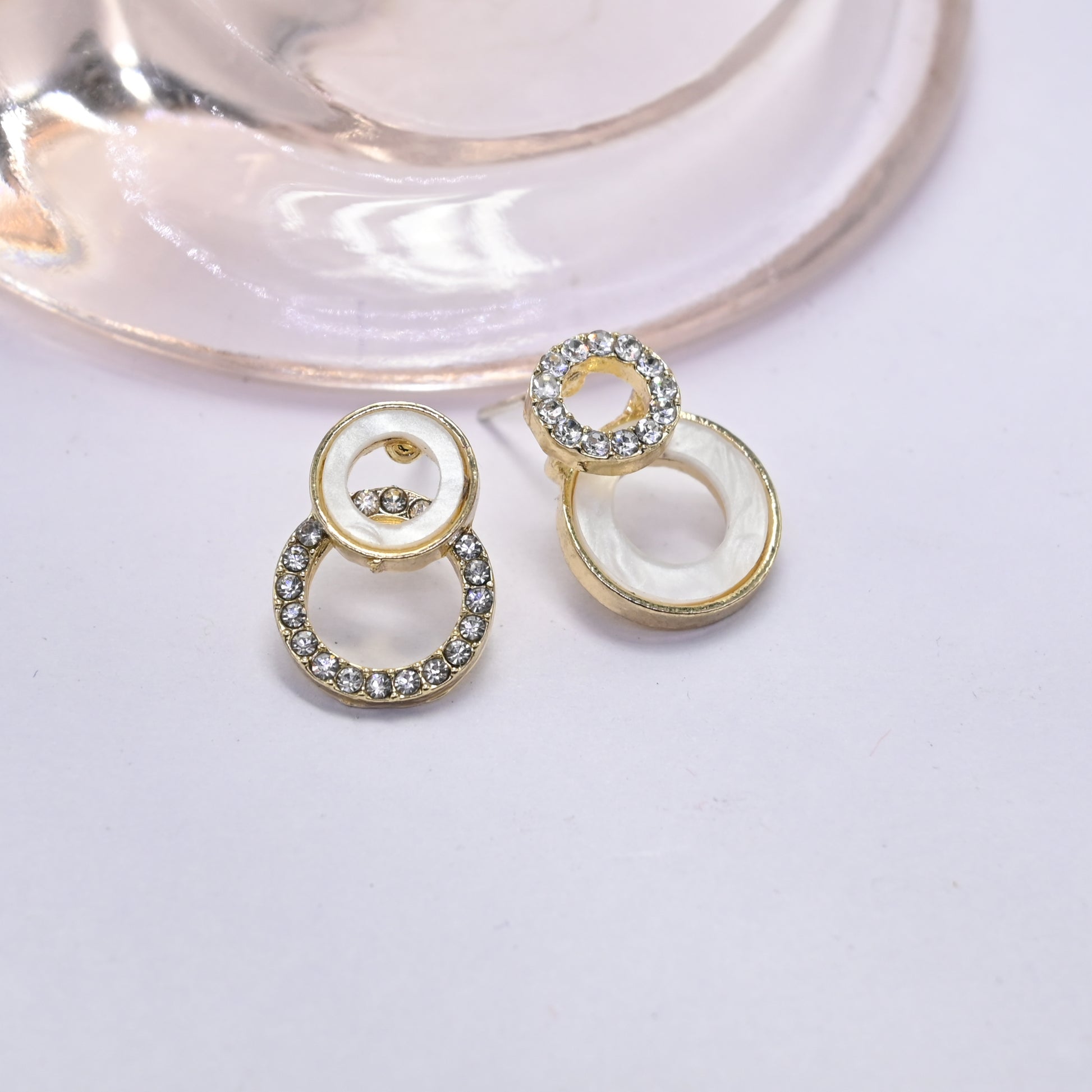 Circle of Shine Stud Earrings