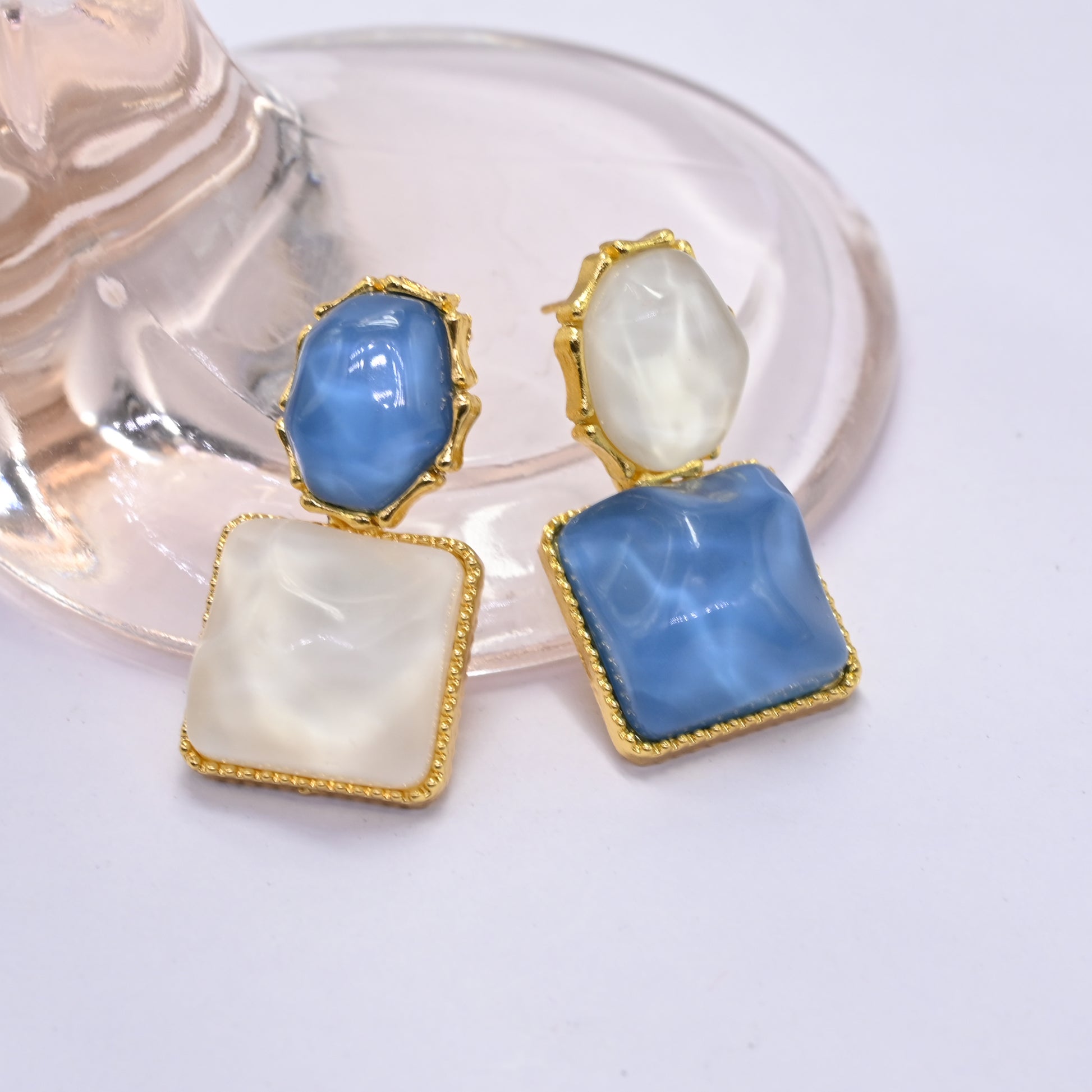 Cloud & Sky Stud Earrings