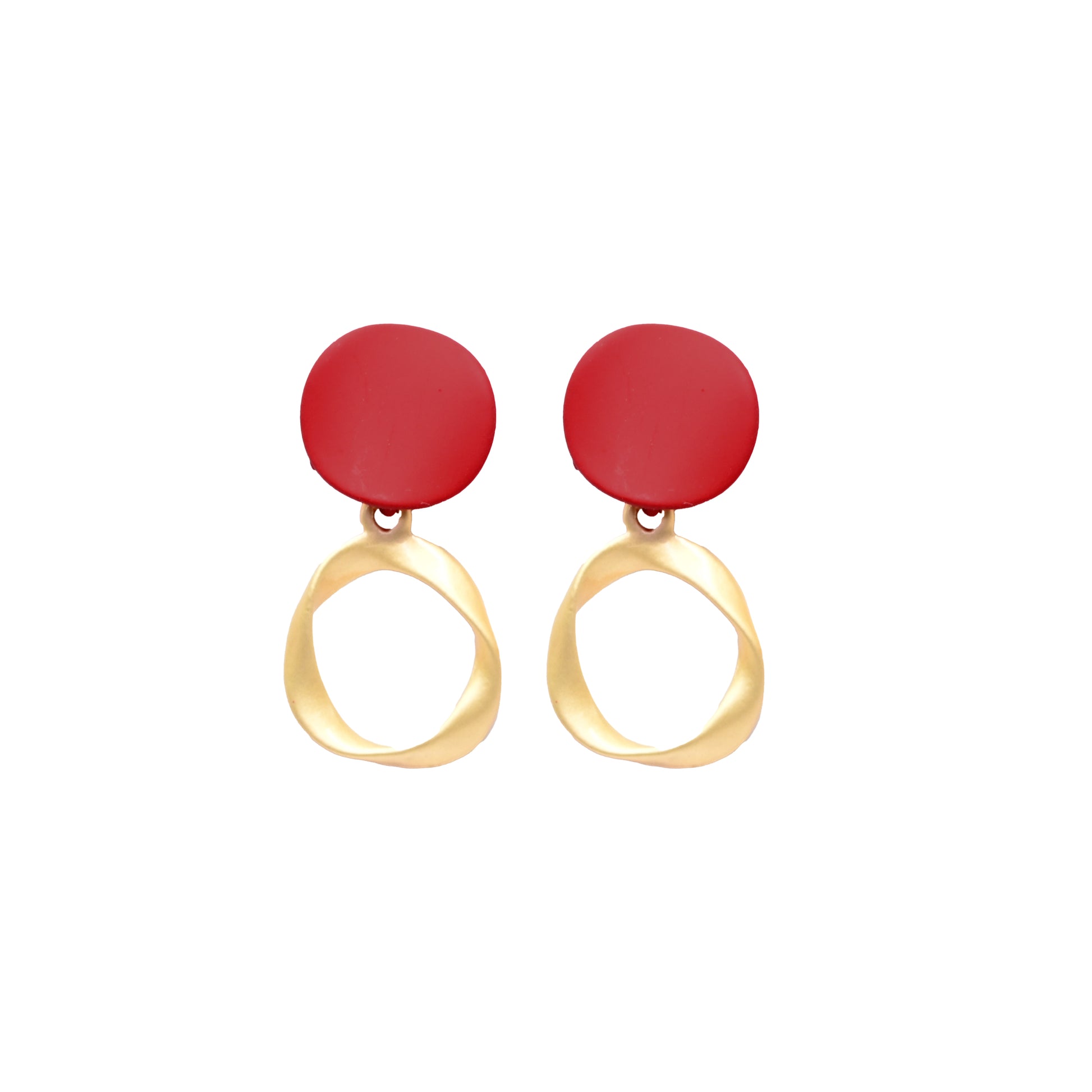Scarlet Spark Stud Earrings
