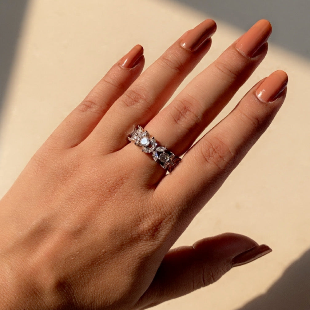 Floral Tiara Band Ring
