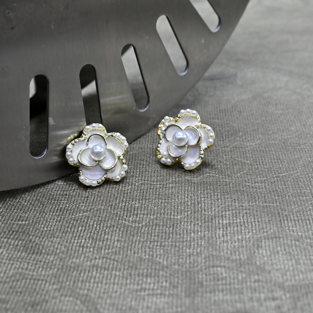 Petal Puff Stud Earrings