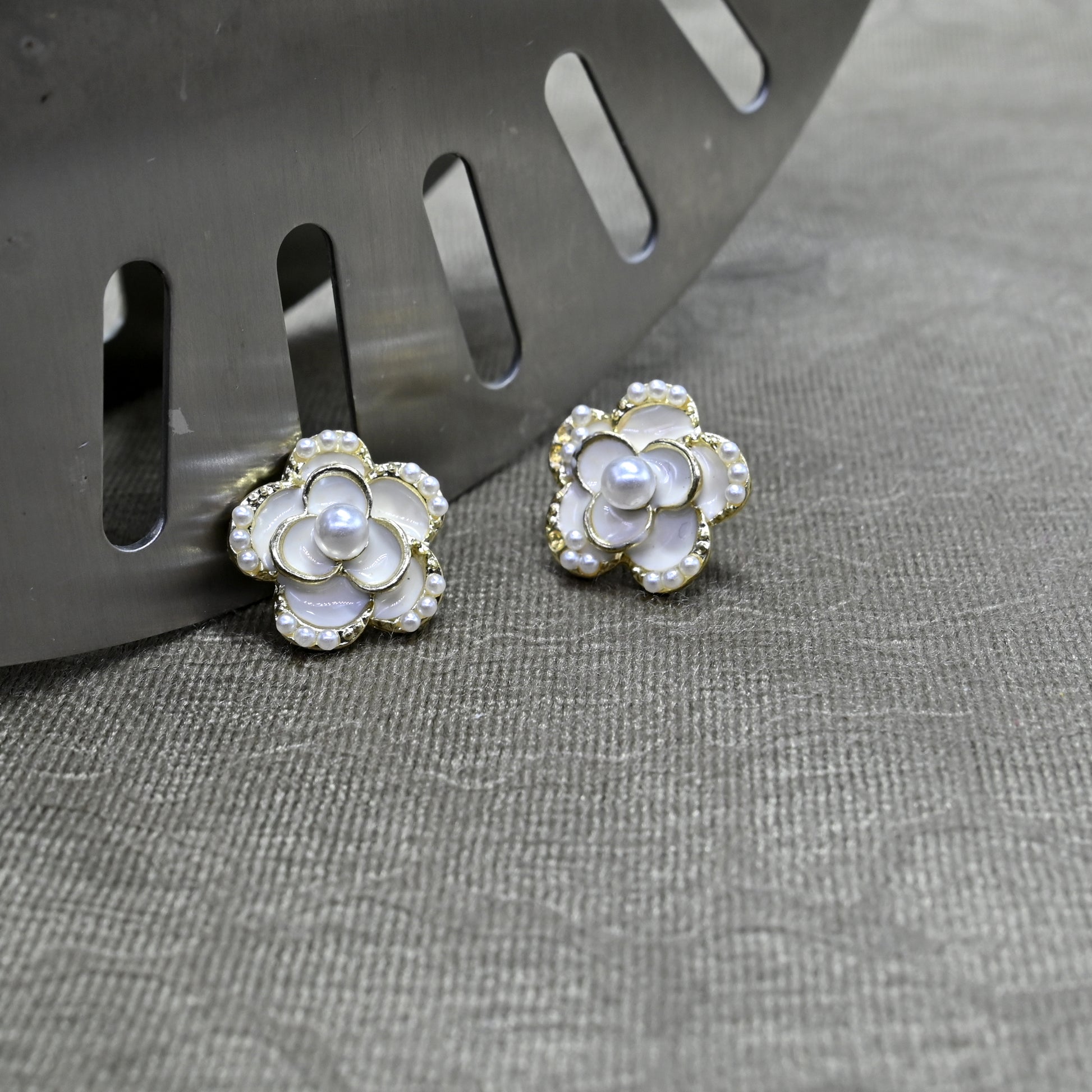 Petal Puff Stud Earrings