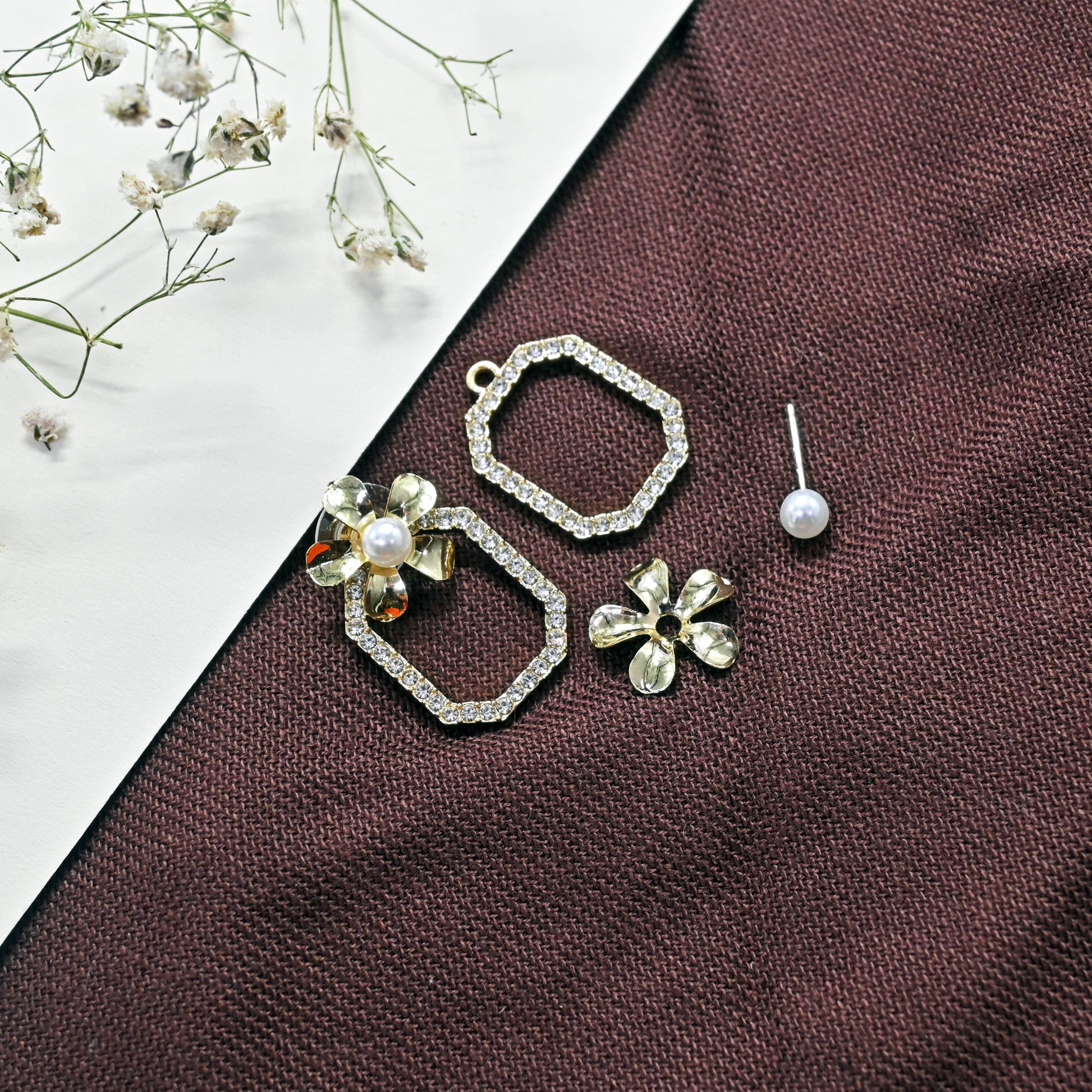 Three-In-One Flora Stud Earrings