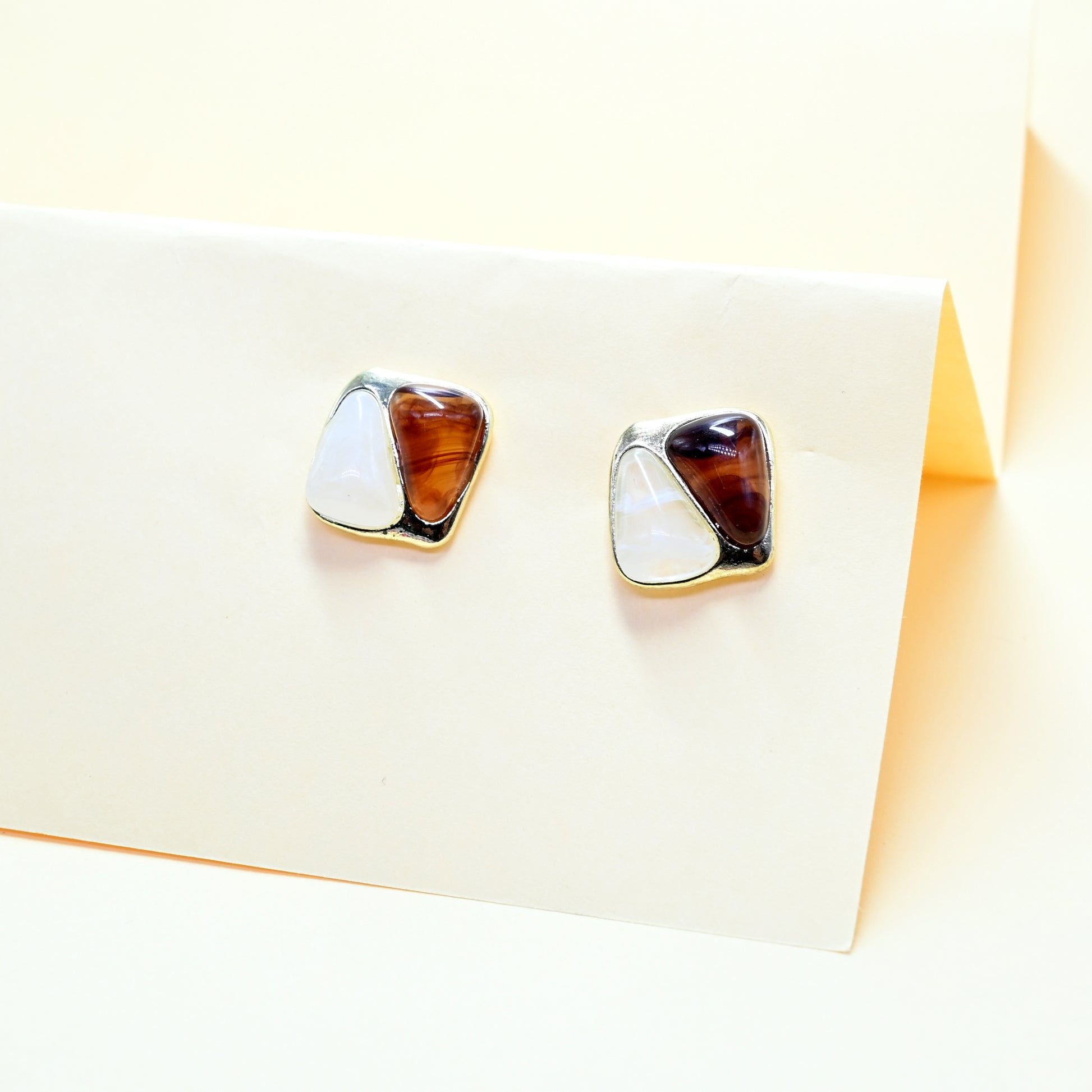 Toffee Twirl Stud Earrings