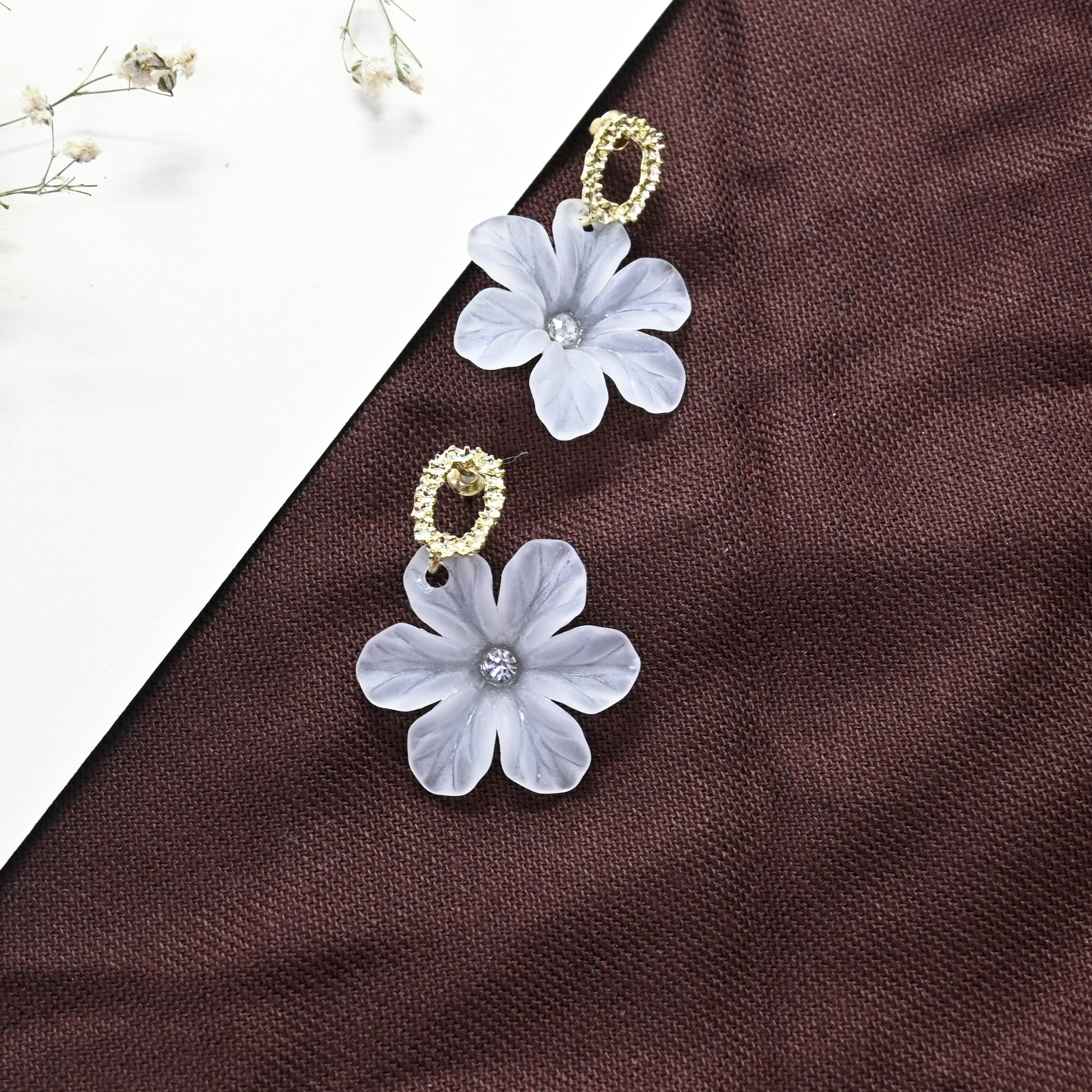 Frost Petals Stud Earrings