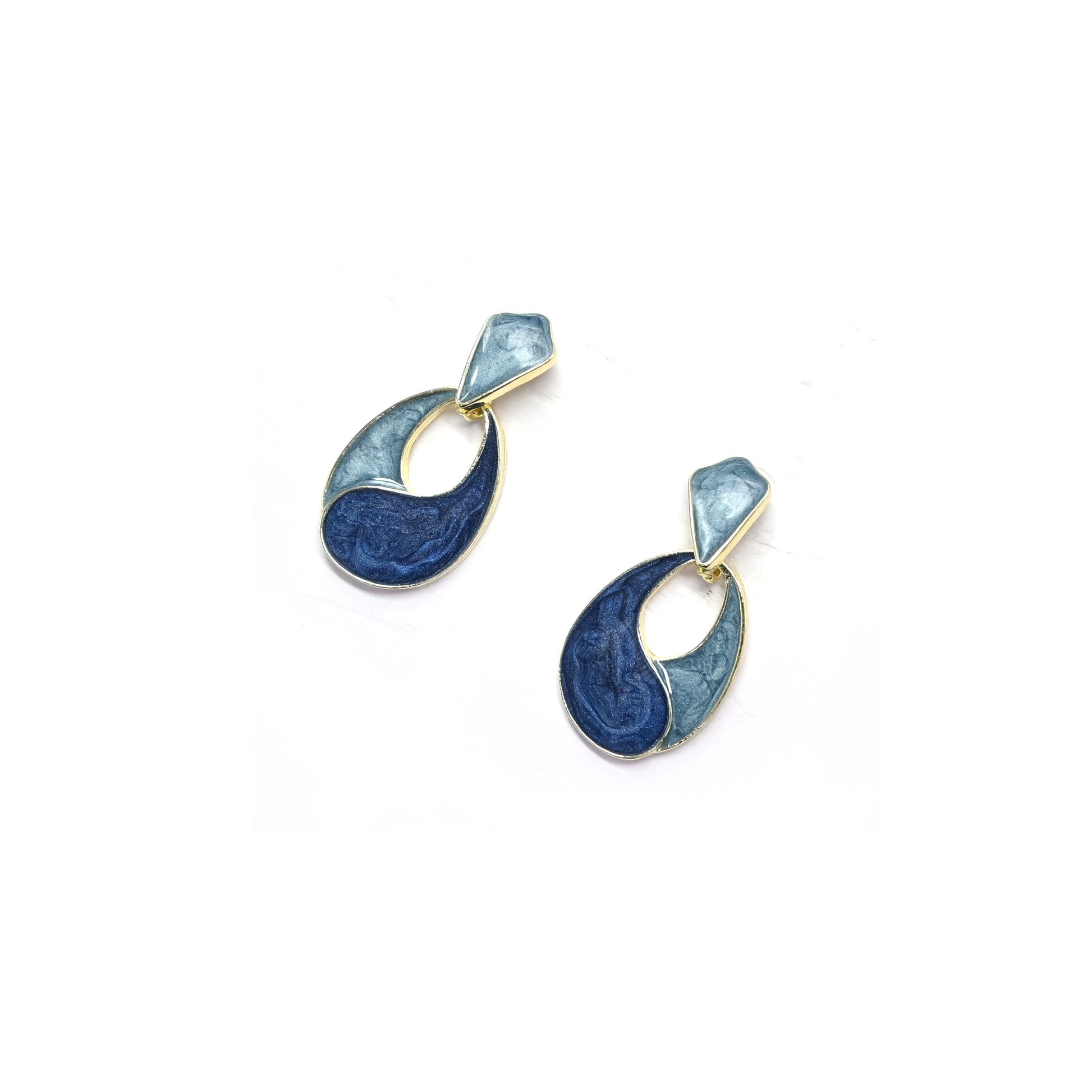 Shades Of Blue Stud Earrings