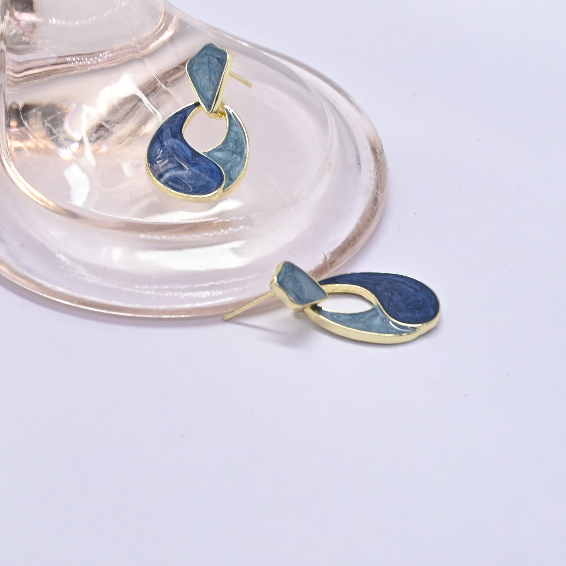 Shades Of Blue Stud Earrings