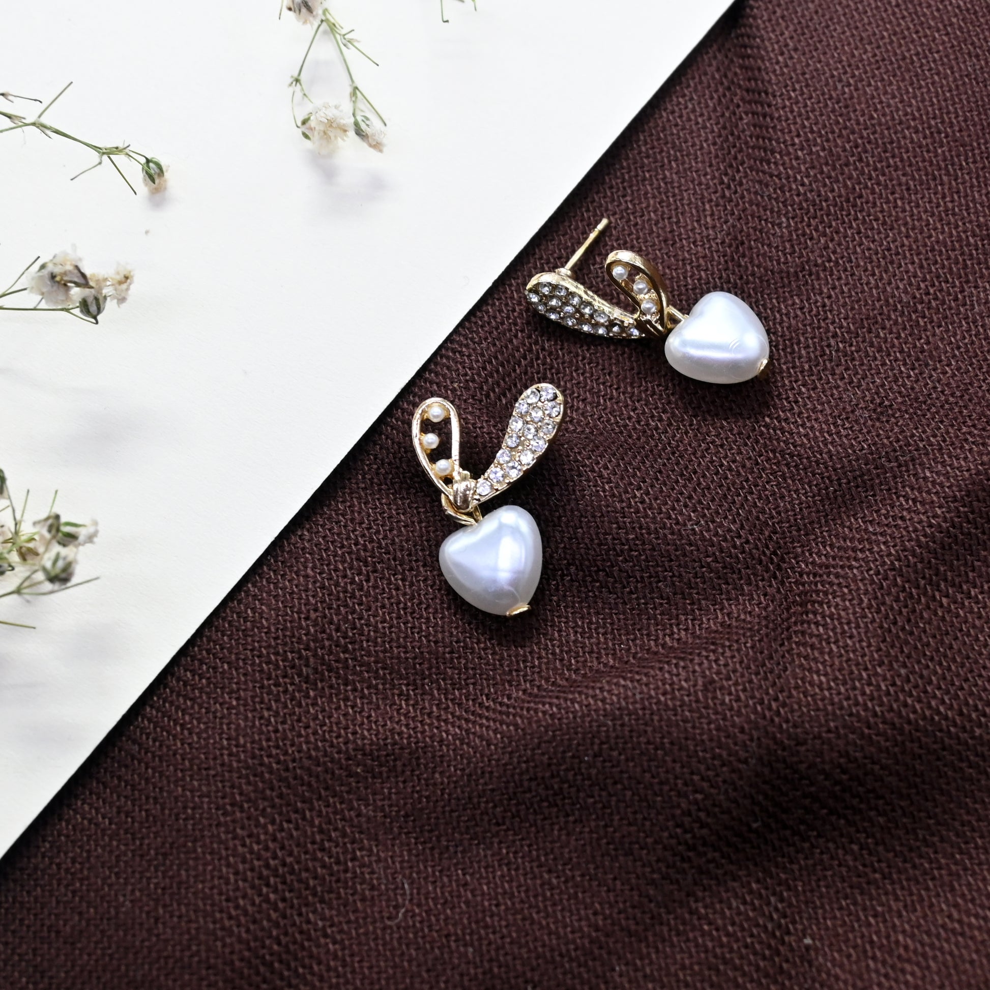 Sweetheart Drops Stud Earrings