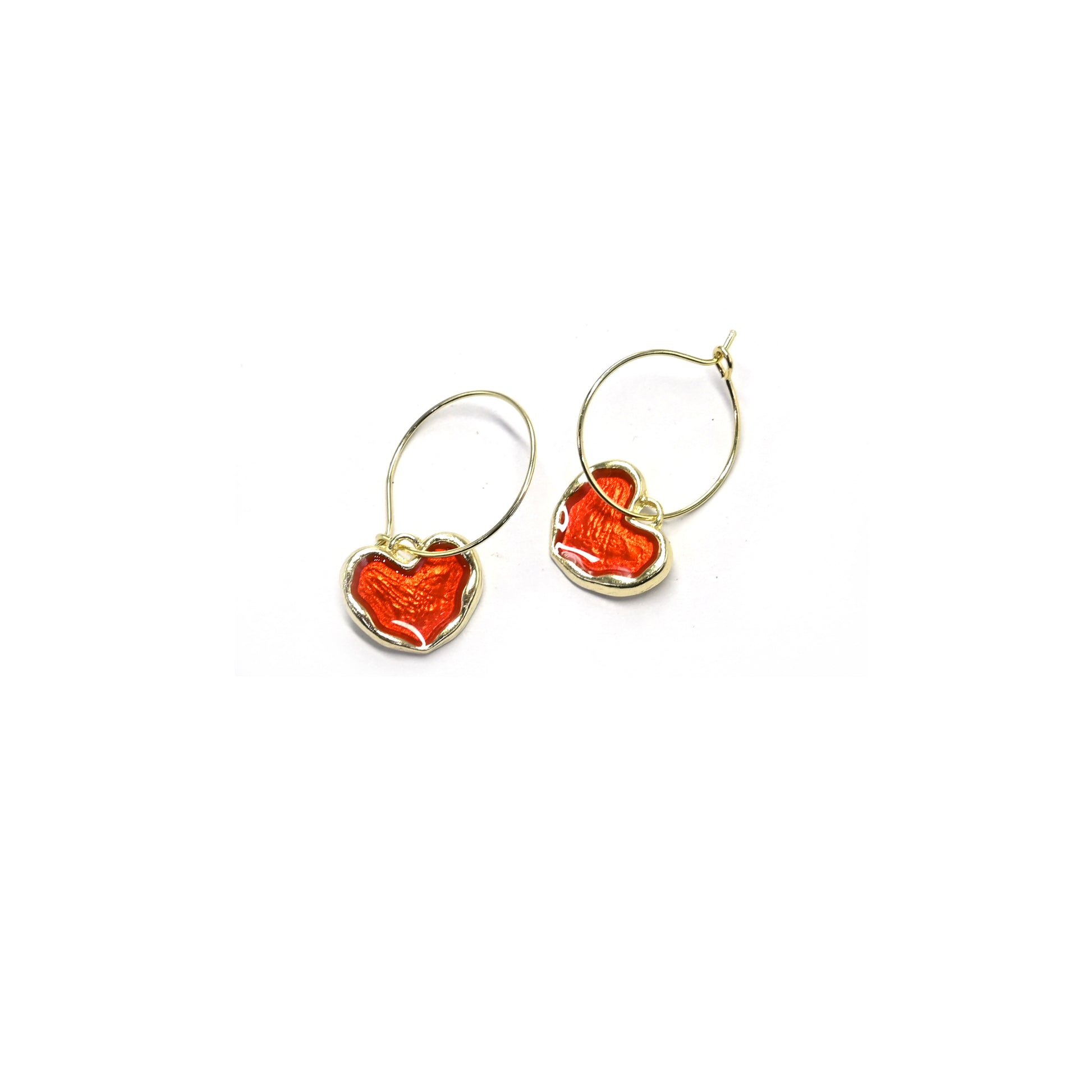 Heart Fall Hoop Earrings