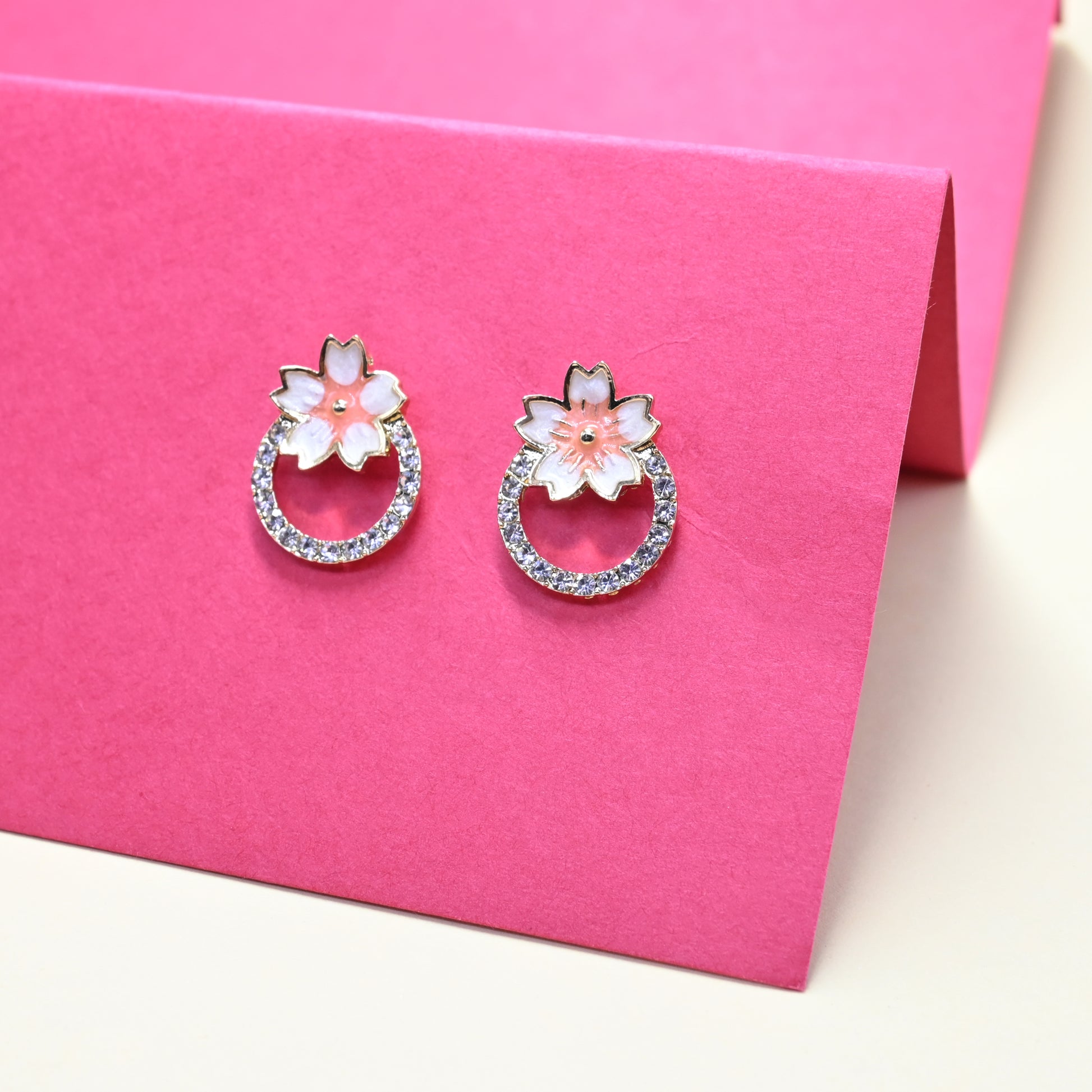 Floral Tiara Stud Earrings